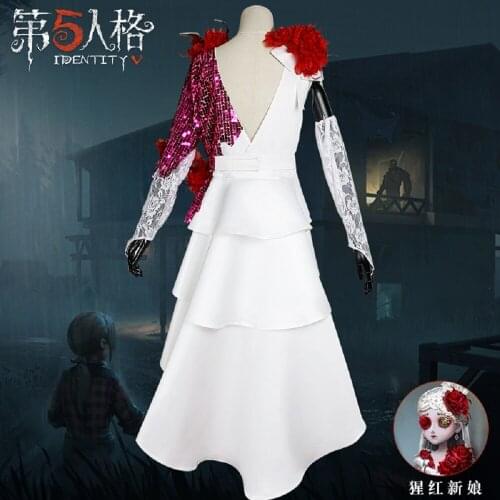 Game Identity V Cos clothing scarlet bride Vera Nair wedding dress suit cosplay female for Fancy Stage Performance Props