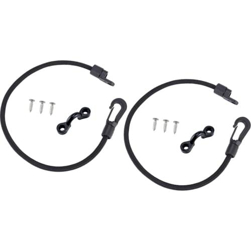 10pieces/set 12 Inch Boat Fishing Rod Tamer Holder Deck Mount Connector, Elastic Rope Bungee Cord for Kayak