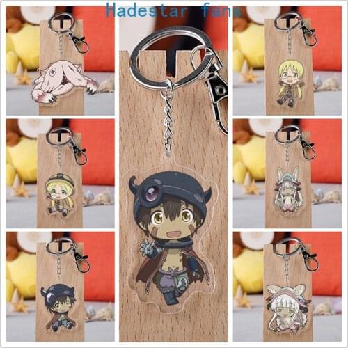 10 pcs/lot Anime Made in Abyss Acrylic Keychain Toy Figure Nanachi Bag Pendant Double sided keyring Gifts