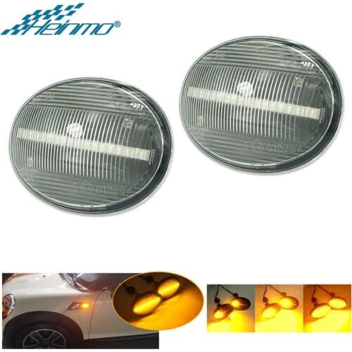 2pcs Flowing Side Repeater Lamp Dynamic LED Side Marker Light Indicator For Mini Cooper R56 R55 R57 R58 R59 07-13 CL-R56-LSM-SM