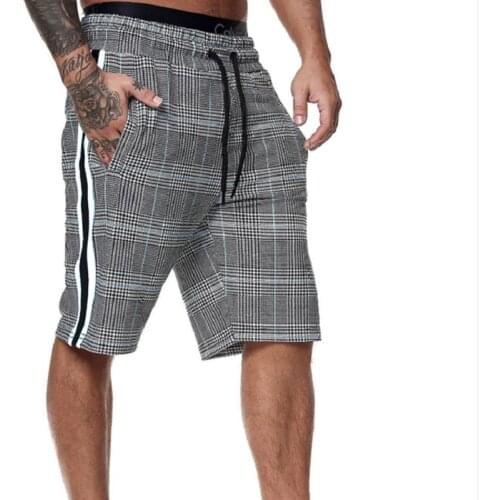 2021 Trending Hot Style M-3XL Casual Pants Mens European And American Plaid Fashion Slim Fitness Sports Pants