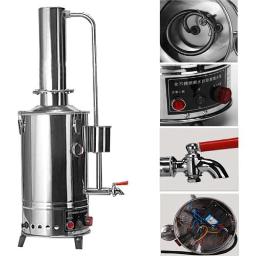 3L Litres Water Control Type New Stainless Electric Medical/Home/Lab Pure Water Distiller Filter Purifier Brew Kits