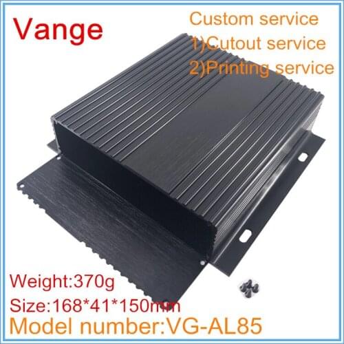 5pcs/lot wall mounted split project metal boxes 168*41*150mm 6063-T5 aluminum instrument housing diy for junction box device