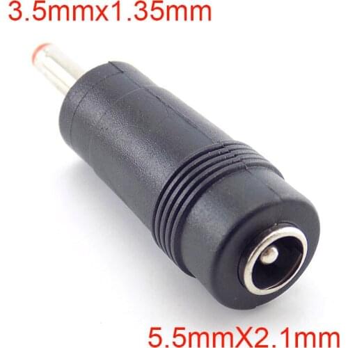 2pcs DC Power Adapter Female to Male 5.5x2.1mm to 3.5x1.35mm Connector Plug Laptop Computer Cables