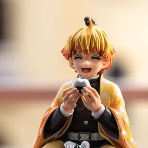 Original Anime Demon Slayer Kamado Tanjirou Zenitsu Lid Cup Noodles Action Figure Cartoon Character Model Toy Doll Decoration
