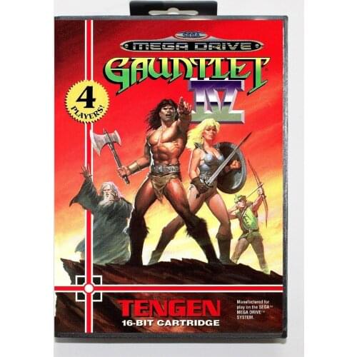 Gauntlet IV Game Cartridge 16 bit MD Game Card With Retail Box For Sega Mega Drive For Genesis