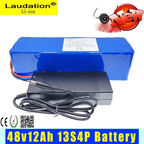 48v12ah Electric bike Lithium Battery Pack 1865013s4p Wit 2A Charger 15A BMS For 250W500W Ebike Honest Shop Laudation free Ship