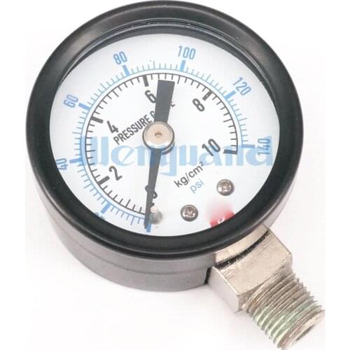 0-140 PSI Measurement Range Air Compressor Pressure Gauge 40mm Face Radial Mount G1/8"