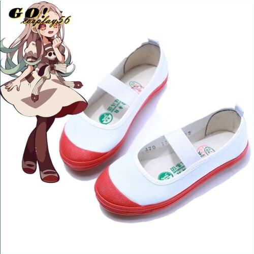Aoi Akane Nene Yashiro Cosplay Shoes Uniform Flat White Shoes Sakura Nanamine Toilet-bound Hanako-kun Concert Footwear