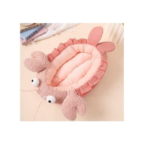 Open Cartoon Lobster Nest Cat Nest Soft and Comfortable Kennel Cat Bed Pet Supplies Dog Bed Pet Bed Dog Accessories