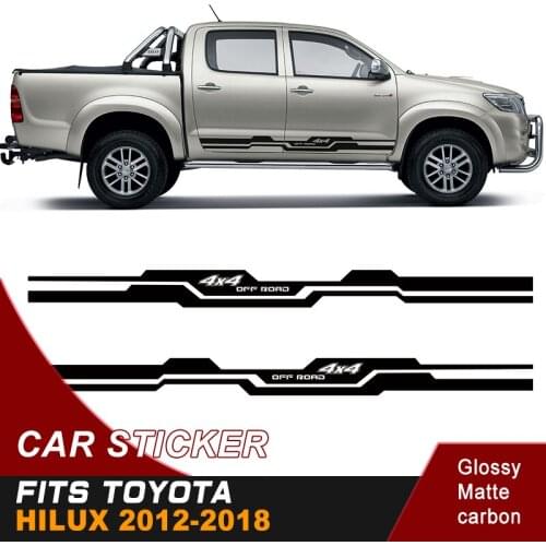 Fit for TOYOTA HILUX revo and vigo 2012 2013 2014 2015 2016 2017 2018 hilux racing side stripe graphic Vinyl moutain sticker