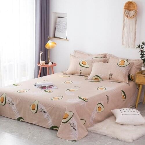 Yaapeet Bed Sheet 100% Ployester Mattress Protector Cover Sheet No Pillowcase Flat Soft Queen Full Bedclothes Twin Size