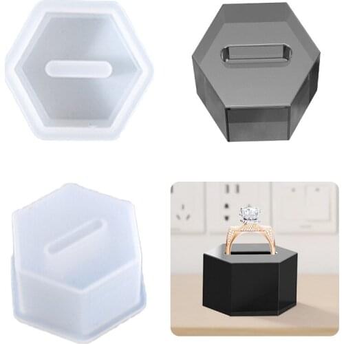 DIY crystal epoxy resin mold ring holder ring storage holder silicone mold
