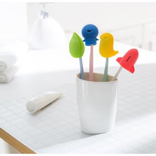 1PC Silicone Travel Toothbrush Holder Outdoor Portable Storage Trendy Lovely Toothbrushes Cover Toothbrush Protective Cap