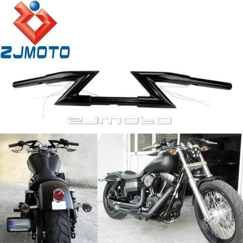 Universal Motorcycle Drag Bar 4" Rise Handlebar For Harley Dyna Fat Bob Street Bob Triumph Custom 1" Z Bar Handlebar