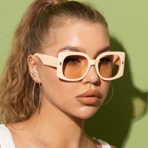 Vintage Womens Fashion Sunglasses Oversized Square Glasses For Driving Brand Designer Retro Big Goggle Lunette De Soleil UV400