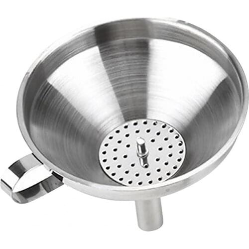 Bottle funnel Stainless Steel Funnel with Detachable Filter Cooking Oil Transmit Kitchen Tools kitchen accessories metal funnel