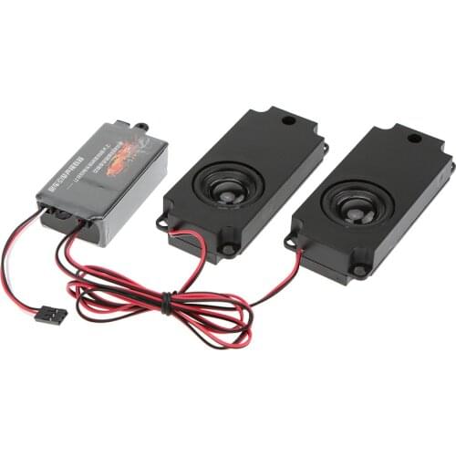 Second Generation Cool Throttle Linkage Groups Engine Sound Simulator with 1/2 Speakers for RC Sports Car Model Vehicle