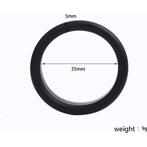 Adult Black Silicone Penis Ring Male Ejaculation Delay Cock Ring Elastic Dildo Extender Sex Toys for Men