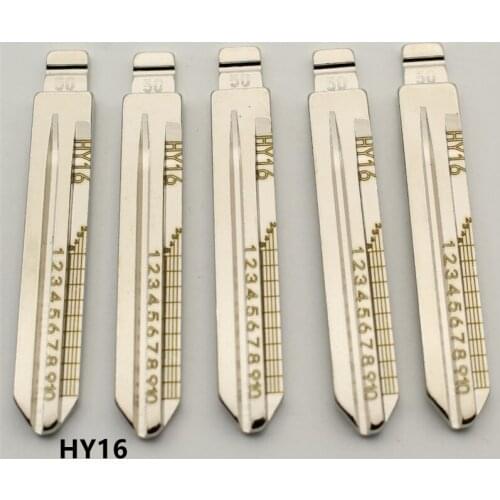 XIEAILI OEM 60Pcs NO.50 HY16 Engraved Line Key Blade Scale Shearing Teeth Uncut Key Blade For Hyundai Elantra For Kia K437