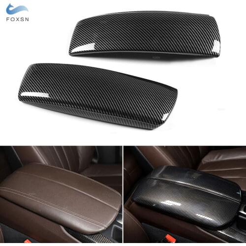 Car Carbon Fiber Texture Center Console Armrest Box Pad Protection Cover For BMW X5 E70 2008 2009 2010 2011 2012 2013