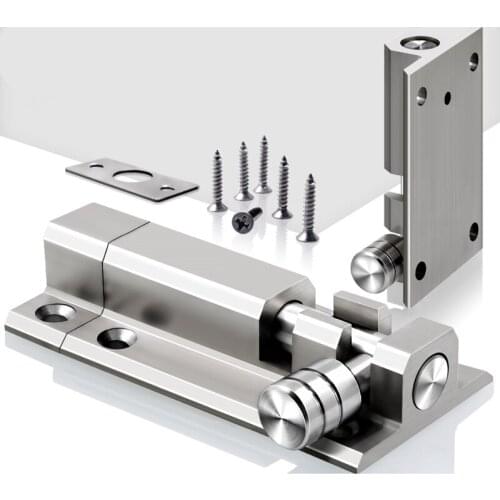 1 Set Stainless Steel Door Latch Safety Lock Bolt Sliding Door Window Latch Barrel Lock Bolt Security Bar Hardware