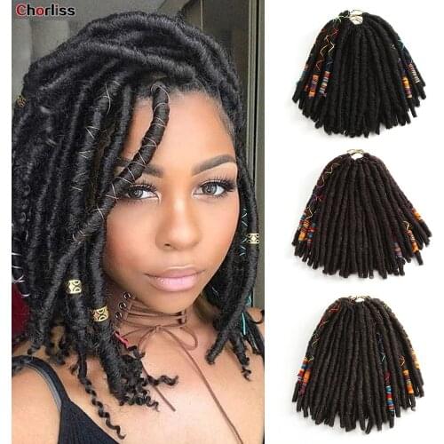 12Inch Crochet Hair Dreadlocks Hair Faux Locs Color Line Synthetic Braiding Hair Extensions 20 Strands / Pack Chorliss