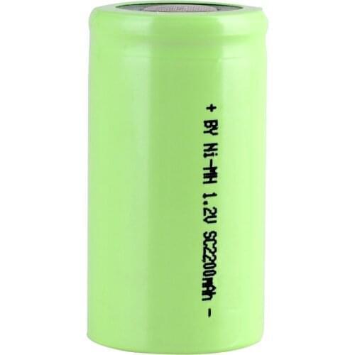 2PCS/Lot SC battery 1.2v batteries rechargeable 2200mAh Ni-MH battery power tools akkumulator