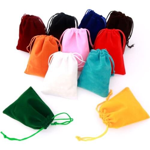 20pcs/lot 15x20cm Black Retail Jewelry Large Velvet Gift Packaging Bags & Pouches Travel Drawstring Storage Sacks Wholesale