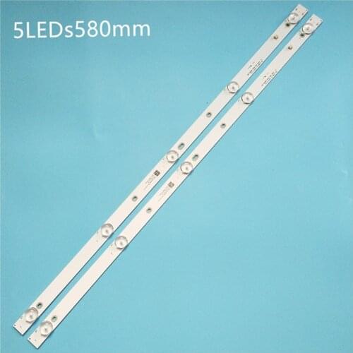 580mm LED Backlight strip 5 lamps For 32'' LCD TV MS-L1598 V1 32DN 2*5_3030_300MA_30V 6V/LED