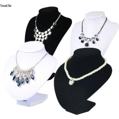 6 Sizes Multi-color Velvet Jewelry Display Stand PU Leather Model Bust Display Stand Lady Necklace Pendant Mannequin Jewelry