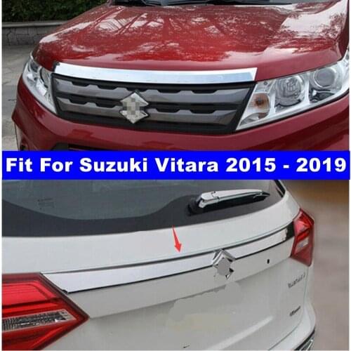 Accessories Car-styling Front Gill Engine Lid + Rear Trunk Bumper Cover Trim 2 Pcs For Suzuki Vitara 2015 2016 2017 2018 2019