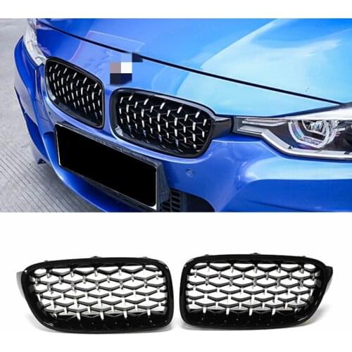 F30 Car Front Grill Bumper Grille For BMW 3 Series F30 F31 F35 2012-2018 320i 325i 328i 330i 335i Diamond Kidney Racing Grills