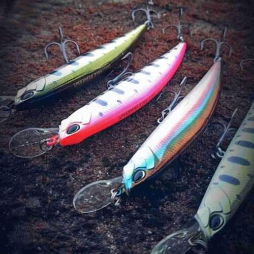 Minnow Lure Bionic Bait Sea Fishing Gear Bait Bass White High Quality Strip Mouth 21g/110mm R7D1