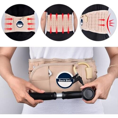 Decompression Lumbar Support Back Belt Waist Air Traction Brace Spinal Back Relief Belt Backache Pain Relief Massager Unisex