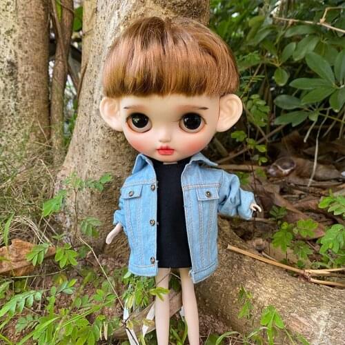 Denim Jacket+T shirt Suit Blyth Ob24 Kerrika Linca Dolls Handmade Clothes Accessories