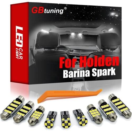 GBtuning Error Free Canbus LED 10PCS For Holden Barina Spark 2010-2015 Car Interior Glove Box Indoor Lamp Light Accessories Kit