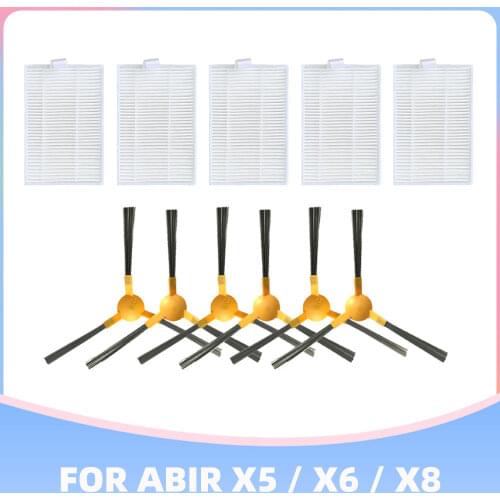 HEPA Filter Side Brush for ABIR X5 / X6 / X8 Robot Vacuum Cleaner Spare Parts Accessories Household Necessary