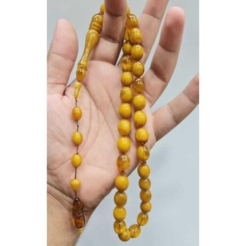 Islamic Tasbih Muslim Rosary Beads 33 Prayer Rosary For Men Bracelet For Men Accessory amber oltu amber stone Handmade Turkey