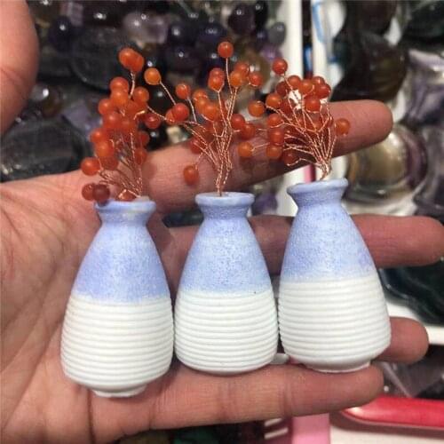 Healing Crystal Life Tree With Quartz Crystal Lucky Tree, Home Office Decor Christmas Decorations 1pcs