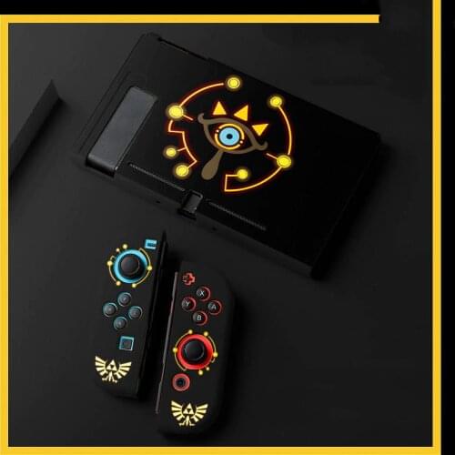 LIENG Nintend Switch Shell Zelda Games Black Cool Warrior Legend Shika Stone Soft Cover Back Girp Shell For Nintendo Switch