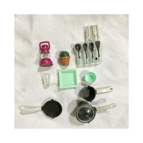 Original multi joint doll with cartoon doll for gift girl and boy for mini og doll 1/6 spoon pans tableware