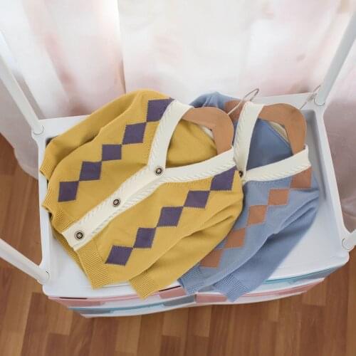 Autumn/Winter 2021 Childrens Sweater Boy V-neck Cardigan