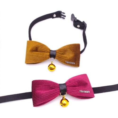 Cat dog Collar Breakaway with Bell and Bow Tie Adjustable Safety Kitten Collars Pet Accessories pet supplies