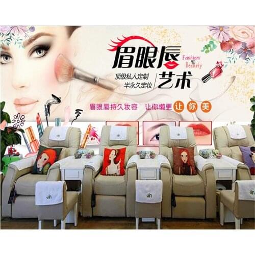 Beibehang Custom personalized three-dimensional papel de parede wallpaper European and American brick cosmetics nail background