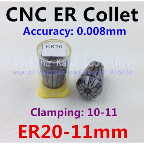 Precision 0.008mm, CNC collet, collet clamping tool holder, collet flexible, high precision collet, ER20-11MM
