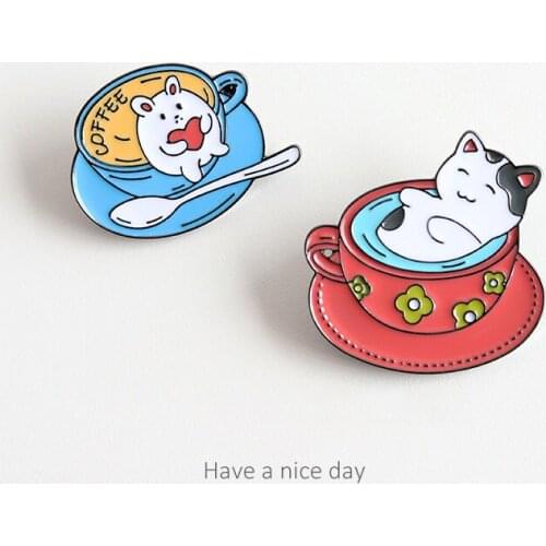 Броши с кошками на одежду QWC China At AliExpress