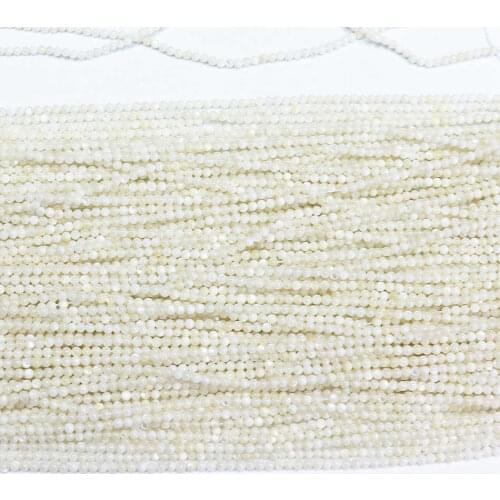 Multi size natural white shell stone 2mm 3mm hot DIY jewelry round loose Beads 15" B401