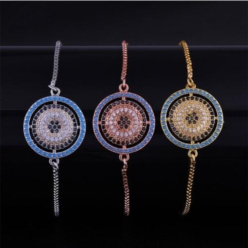 Supplies Adjustable Chains Greek Eye Women Bracelets Gold//Rose Gold Handmade Evil Eye Bracelet Men Hamsa Bracelets Fatima