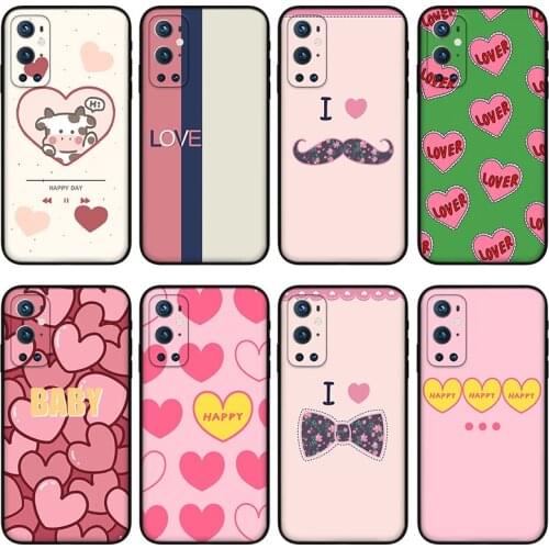 LOVE pattern Phone Case For OnePlus 7 8 9 Pro 6T 7T 8T Anti-fallSoft Silicone Case for OnePlus 8 9 9pro